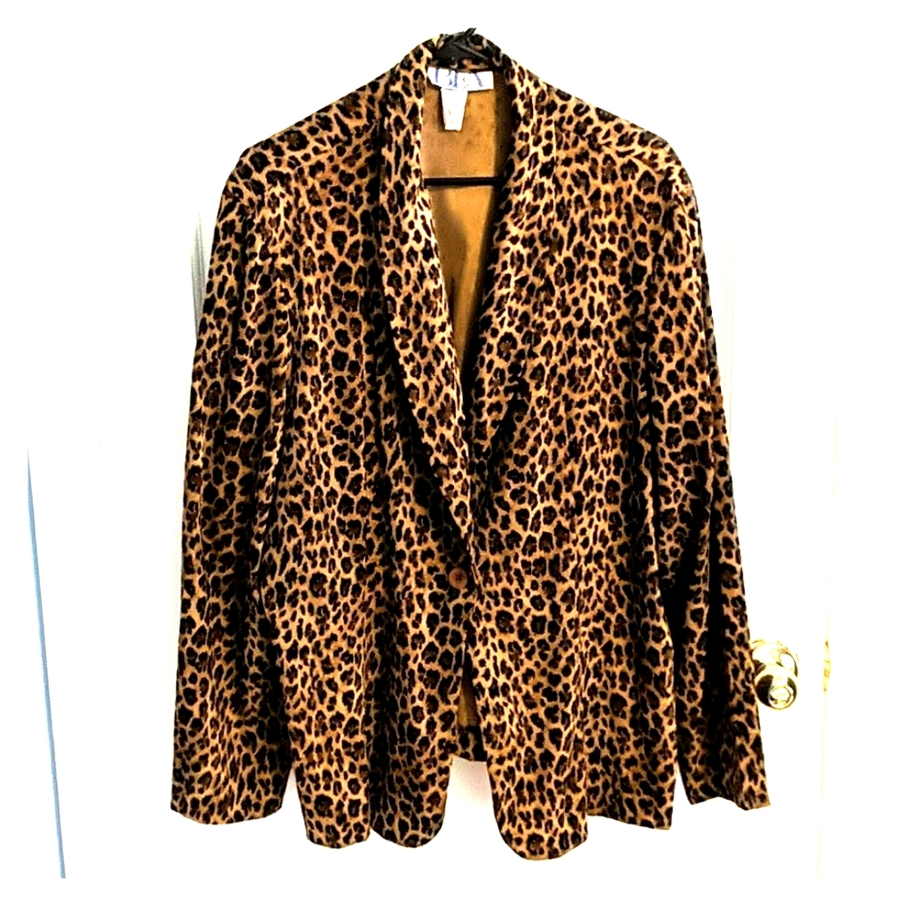 Bea Classics Leopard Print Blazer